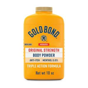 lot 4445 image: Gold Bond Medicated Body Powder, Talc Free Body Powder for Women and Men, Anti-Itch, Absorbs & Cools - 10 oz