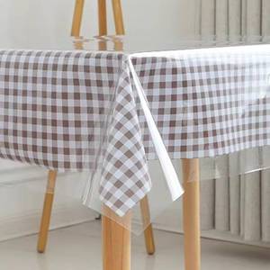 lot 4446 image: Kesfey Clear Plastic Tablecloth Protector 60 x 120 Inch Clear Plastic 100% Waterproof Tablecloths Wipe Clean Rectangle Table Cover Protector Oilproof Resistant Tablecover for Home Dining Table Kitchen
