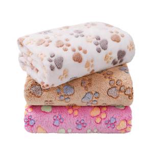 lot 4459 image: LINENLUX 1 Pack 3 Blankets Super Soft Fluffy Premium Fleece Dog Blankets for Puppy Cat Pet Blanket Flannel Throw Warm Sleep Dog Paw 23x16 inches