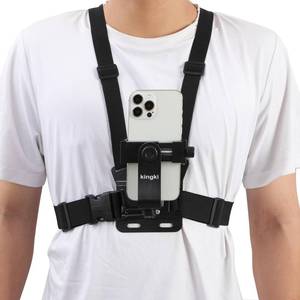 lot 4473 image: KINGKI Mobile Phone Chest Mount Harness Strap Holder Cell Phone Clip Action Camera POV for Samsung iPhone Plus etc