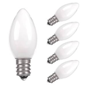 lot 4501 image: Sphoon C7 Candelabra Led Light Bulbs, Small Night Light Bulb, 0.6 Watt Equivalent 7W Incandescent, E12 120V Lamp, Warm White 2700K Nightlight Replacement Bulb for Window Candle & Chandeliers, 5 Pack