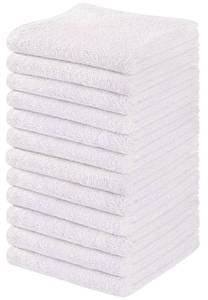lot 5037 image: Towel and Linen Mart 100% Cotton - Wash Cloth Set - Flannel Face Cloths, Highly Absorbent and Soft Feel Fingertip Towels (White, Pack of 12)