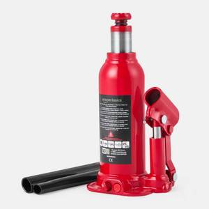 lot 5060 image: Amazon Basics Hydraulic Welded Bottle and Car Jack, 4.4 Short Ton 4 Metric Ton 4 Tonne  4000 kg Capacity, Slow Release, Red
