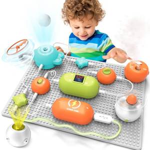 lot 5062 image: RISUNTOY STEM Science Kit for Kids - Electronics Exploration Educational Toy, 31 Circuit Parts & 300 Projects, No Soldering Needed, Toddler Coding Experiment Gifts for Boys Girls Ages 3-12