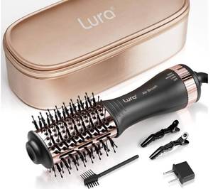 lot 5068 image: Automatic Dual Voltage Hair Dryer Brush with European Plug,Travel Hair Blow Dryer Brush with Travel Bag,Mini Hair Brush Blow Dryer for Women,Small Hot Air Brush for Kids