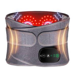 lot 5071 image: Heating Pad for Back, Lumbar Massager, Heated Waist Belt Wrap, Lower Back Pad with Heat Vibration 3 Levels Adjustable, 180 mins Battery, Cordless Portable, Touchscreen Control