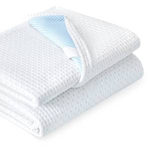 lot 5079 image: Subrtex Mattress Topper Cover (Only Cover) Mattress Protector Bedding Rayon Made from Bamboo Removable Mattress Encasement Mattress Cover with Zipper (2 Inch, White, King)