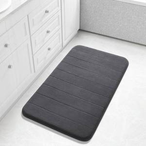 lot 6033 image: Yimobra Large Bath Mat 36x24, Super Soft Quick Dry Memory Foam Bathroom Rug, Water Absorbent, Non Slip Backing Machine Washable for Tub Shower, Thick Comfort Support, Dark Gray