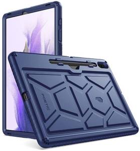 lot 6049 image: Poetic TurtleSkin Case Designed for Galaxy Tab S7 FE 12.4 Inch 2021  Galaxy Tab S7 Plus 2020 with S Pen Holder, Rugged Shockproof Drop Protection Kids Friendly Silicone Cover Case, Navy Blue