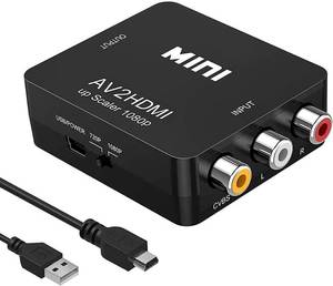 lot 6050 image: BD&M RCA to HDMI Converter, Composite to HDMI Adapter Support 1080P PALNTSC Compatible with PS one, PS2, PS3, STB, Xbox, VHS, VCR, Blue-Ray DVD Players