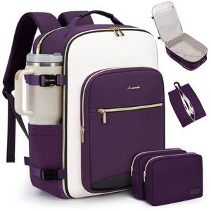 lot 6393 image: LOVEVOOK 40L Travel Backpack for Women & Men, Airline Approved Carry On Luggage with 3 Packing Cubes, TSA Overnight Bags, Waterproof Personal Item Bag, Weekender Essentials Backpacks fits 17 Laptop