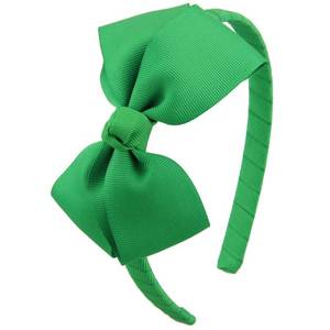 lot 6397 image: 7Rainbows Cute Emerald Green Bow Headband for Girls Toddlers.