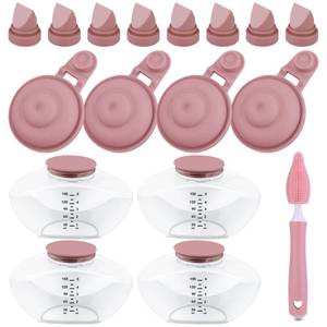 lot 6405 image: Kearnybo Replacement Parts Kit for Momcozy M9 Wearable Breast Pump �� Includes 4pcs Breastmilk Container, 8pcs Duckbill Valves, 4pcs Membranes & Cleaning Brush, BPA-Free, Easy to Clean