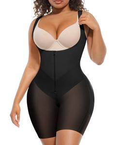 lot 6413 image: FeelinGirl Plus Size Shapewear bodysuit Faja Postparto Para Mujer Booty Lifting Surgical Fajas Compression Garment Black XX-Large