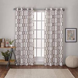 lot 6424 image: Exclusive Home Curtains EH7909-05 2-X84G Kochi Linen Blend Grommet Top Curtain Panel Pair, 54x84, Natural, 2 Piece