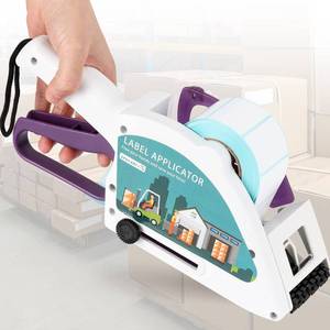 lot 6430 image: Spolehli Label Applicator, Portable Barcode Applicator Gun Manual Label Applicator Round Square Flat Bottle Labeling Machine Hand Held Sticker Labeler for 1�� 3�� Label Core