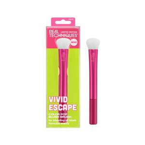 lot 6439 image: Real Techniques Vivid Escape Color Pop Blush Brush, Multipurpose Makeup Brush For Easy Blending, Use With Liquid & Cream Blush, Synthetic, Soft Bristles, Cruelty-Free & Vegan, 1 Count