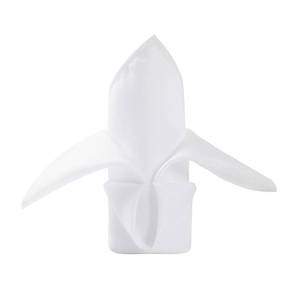 lot 6440 image: A50pcs Polyester Cloth Napkins - 20 x 20 inch White Dinner Washable Napkins with Hemmed Edges for RestaurantWeddingHotel(50,White)