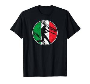 lot 6441 image: Port & Company color dark blue size S Italian Flag Baseball Hitter Italy Flag T-Shirt