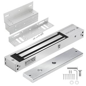 lot 9306 image: FERUERW 600LBs280KG Electric Magnetic Lock,Electromagnetic Door Lock Holding Force for Access Control, OutSwinging Door Access Control System, Single Door 12V, with Z and L Bracket