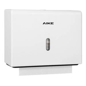 lot 9309 image: AIKE 200 Sheets Wall Mount Paper Towel Dispenser with Clear Window.Fit Multifold Paper Folded Size 10x3.1 or Smaller,White Finish