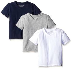lot 10349 image: Burts Bees Baby Boys Tees, Short Long Sleeve V-neck Crew Infant Top, 100% Cotton And Toddler T-Shirt Set, Multi 3-pack, 24 Months US