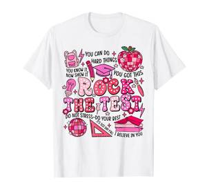 lot 10357 image: Rock The Test Testing Day Dont Stress Do Your Best Teacher T-Shirt for Men Women Girls Kids