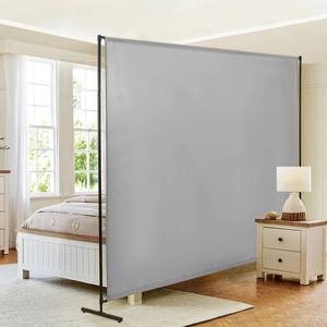 lot 11257 image: Room Divider Single Panel, 71W x 71H Height Adjustable Large Room Divider Panel for Office, Fabric Portable Privacy Screen Wall Divider for Room Separation, Freestanding Partition Separators