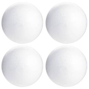 lot 11263 image: Bright Creations Foam Balls - 5-Inch, White, 4 Pack - Craft Foam Spheres for DIY Craft Projects, Floral Arrangements & DIY Ornaments