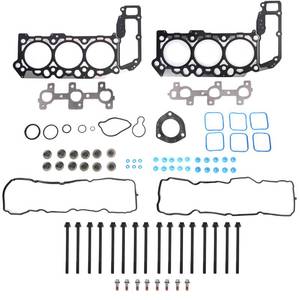 lot 11266 image: JAVOUKA Head Gasket Set with Bolts, 3.7L, fits for Jeep CommanderLibertyGrand Cherokee, for Dodge NitroDakotaDurangoRam 1500, for Mitsubishi Raider 3.7L 226CID V6 SOHC 05-12 (82PCS)