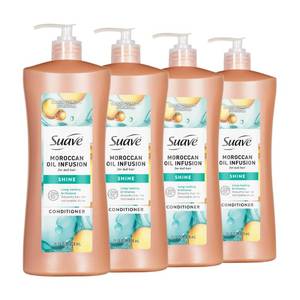 lot 11269 image: Suave Professionals Shine Conditioner, Moroccan Infusion, 28 Fl Oz (Pack of 4)