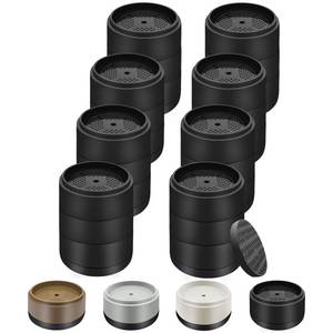 lot 12051 image: Furniture Risers Bed Risers Heavy Duty 1 inch, 2 inch, 3 inch, 4 inch Round Adjustable Bed Lifts Riser for Desk Legs Table Couch Sofa Chair Refrigerator Washing Machine (111 Inch, Black, 8 Pack )