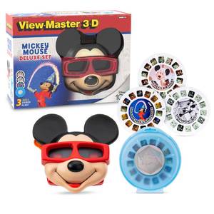 lot 12059 image: View-Master Mickey Mouse Deluxe Set, Disney 100 Edition - STEM, Retro, Fun Learning Toy for Kids and Adults, Toddlers, Ages 3