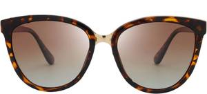 lot 12083 image: The Fresh Round Polarized Cat Eye Designer Tip Pointed Sunglasses FR17266P (Demi, Brown Gradient)