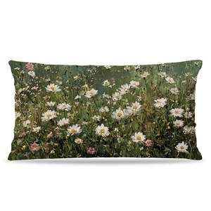 lot 12094 image: DAYOUER Dark Green Daisy Floral Pillow Cover 12x20 Double-Sided, Spring Home Decor, Cottagecore Flower Field Botanical Decorative Pillow Cover for Home Bedroom Living Room