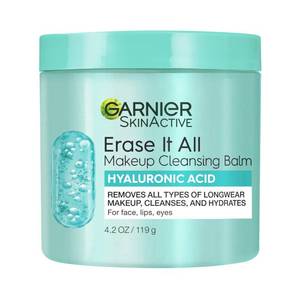 lot 12105 image: Garnier Erase It All Makeup Cleansing Balm with Hyaluronic Acid, Replumping Facial Cleanser and Makeup Remover, 4.2 Oz