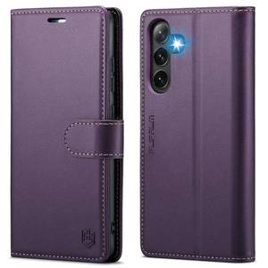 lot 12116 image: FLIPALM Wallet Case for Samsung Galaxy S25 FE, RFID Blocking Credit Card Holder, PU Leather Folio Flip Kickstand Protective Shockproof Cover for Galaxy S25 FE (Purple)