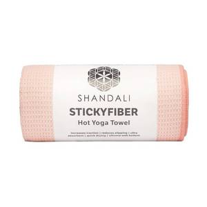 lot 12143 image: Shandali Hot Yoga Towel - Stickyfiber Yoga Towel - Mat-Sized, Microfiber, Silicone Backed, Super Absorbent, Anti-Slip, 24 x 72 - Bikram Yoga - Exercise, Fitness, Pilates - Sakura Pink