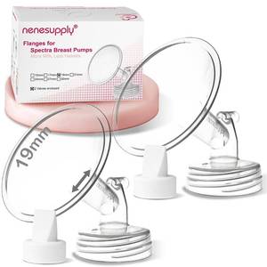 lot 12157 image: Nenesupply 19mm 2 pc Flanges Duckbill Valves Compatible with Spectra S2 S1 9 Plus Synergy Gold Breastpump Replacement to Spectra Pump Parts Flange Accessories Wide Mouth Work with Backflow Protector