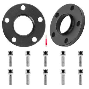 lot 12164 image: AEagle 15mm Hubcentric Wheel Spacers 5x112 Thread 14x1.5 Hub Bore 66.6mm for E200 E250 E300 C200 C250 Matic A5 S5 A6 S6 A7 A8, Forged Aluminum Wheel Adapters 2PCS (Missing One)