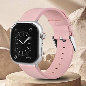 lot 12166 image: Leather Watch Strap, Equipped with 38mm40mm41mm,42mm 44mm 45mm Size Connectors, Compatible with iWatch 987654321 Watches, Comfortable and Breathable