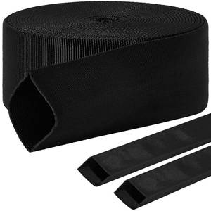 lot 12182 image: Hanaive 26 ft Nylon Hydraulic Hose Protector Sleeve Tig Torch Cable Cover Black Protective Cover Hose Sheath Hydraulic Wrap Cutting Wire Sheath Sleeve Management Wrap for Cord Tig(2.25 Inch Id)