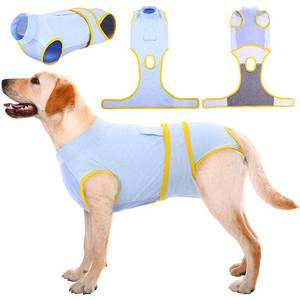 lot 12216 image: Kuoser Recovery Suit for Dogs Cats After Surgery, Professional Pet Recovery Shirt Dog Abdominal Wounds Bandages, Substitute E-Collar & Cone,Prevent Licking Dog Onesies Pet Surgery Recovery Suit