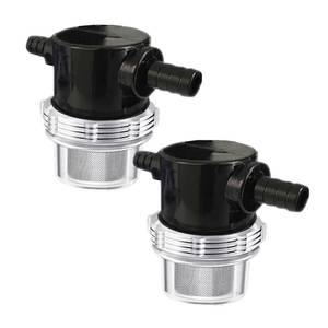 lot 12224 image: 12 Inches Water Pump Strainer, RV Water Pump Filter Compatible with 38 Inches Hose Barb In-Line Strainer Twist-On Pipe Sprayer for 12V DC 80 PSI Camper Marine Boat Lawn, 80 Mesh Filter 2PC