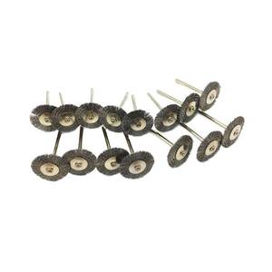lot 12251 image: 15 Pcs T Shape Stainless Steel Wire Brushes Wheel 18 Mandrel Rust Removed Polishing Wheel for Dremel Rotary Tool