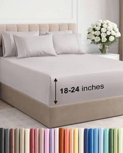 lot 12253 image: Extra Deep King Sheet Set - 6 Piece Breathable and Cooling Sheets - Hotel Luxury Bedding for Women, Men, Kids & Teens - Easy & Secure Fit - Soft, Wrinkle Free & Comfy - Extra Deep Pockets - Light Grey