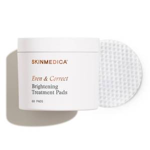 lot 12263 image: SkinMedica Even & Correct Brightening Treatment Pads For Face Exfoliating, 10% Glycolic Acid Pads That Are Retinol-Free, Alcohol-Free and Hydroquinone-Free, 60 Ct
