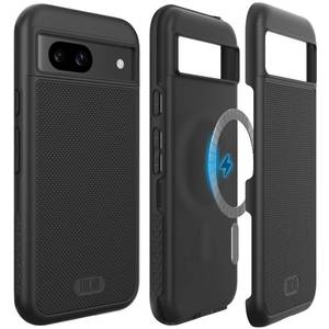 lot 12277 image: TUDIA MergeGrip Magsafe Compatible Designed for Google Pixel 8a Case (2024) - Dual Layer Military Grade Shockproof Slim Rugged Tough Heavy Duty Phone Cases - Matte Black