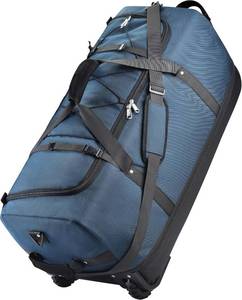 lot 13447 image: XWFB Rolling Duffle Bag with Wheels,110L140L Expandable Soft-Sided Foldable Duffle Bag with 2 Rubber Wheels,Packable 32�� Rolling Carry-On with Multi-Pockets & Compartments (Dark blue)