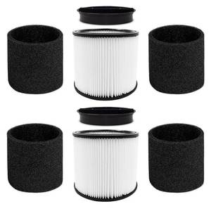 lot 13455 image: CERO 90304 Replacement Filter for Shop Vac 90304, 90350, 90333, 90585, 5 Gallon and Above WetDry Vacuum Cleaners (2 Replacement Filter2 Lids4 Foam Sleeve Filters)